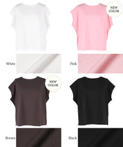 Classic French sleeve solid color short-sleeved T-shirt