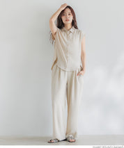Satin-finish drawstring wide-leg pants