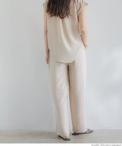 Satin-finish drawstring wide-leg pants