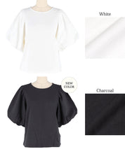 Japanese style bubble short-sleeved top