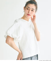 Japanese style bubble short-sleeved top