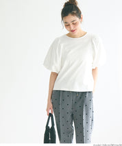 Japanese style bubble short-sleeved top