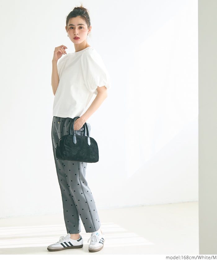 Japanese style bubble short-sleeved top