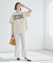 Self-cut georgette ribbed pants with pockets