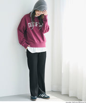 Self-cut georgette ribbed pants with pockets