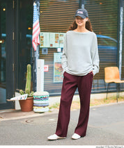 Self-cut georgette ribbed pants with pockets