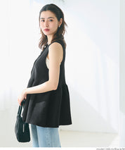 Temperament Pearl Lotus Leaf Hem Sleeveless Knitted Vest