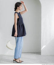 Temperament Pearl Lotus Leaf Hem Sleeveless Knitted Vest