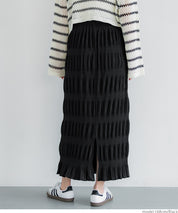 I-line pleated skirt