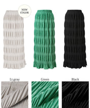 I-line pleated skirt