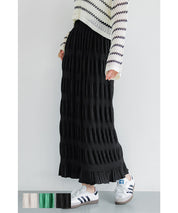 I-line pleated skirt