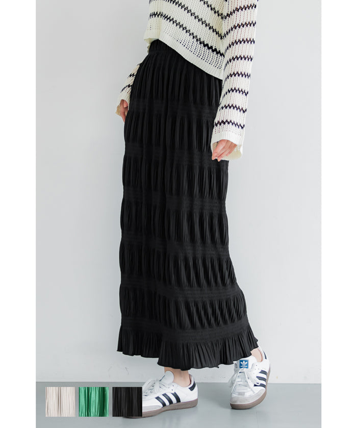 I-line pleated skirt