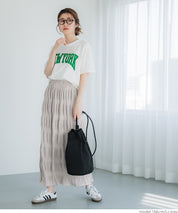 I-line pleated skirt