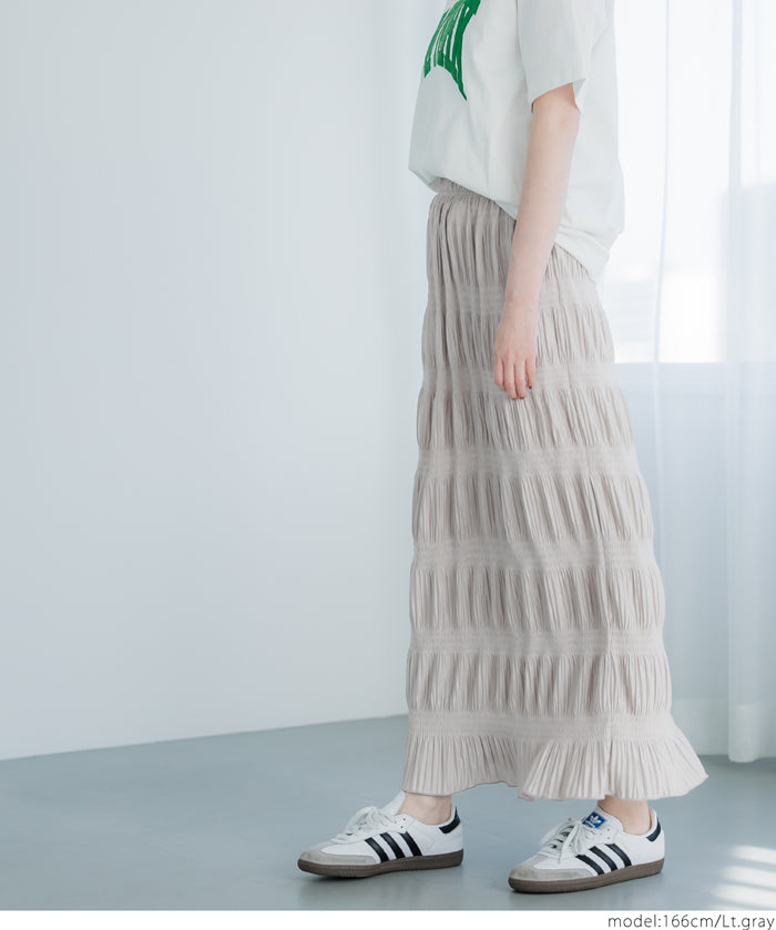I-line pleated skirt