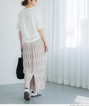 I-line pleated skirt