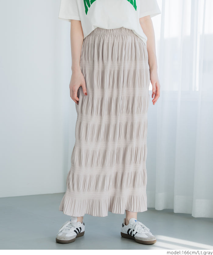 I-line pleated skirt