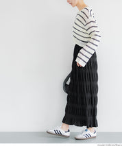 I-line pleated skirt