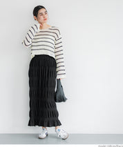 I-line pleated skirt