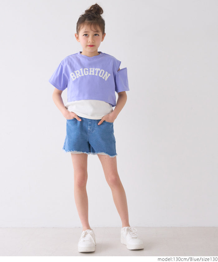 Kids Personalized Ripped Denim Shorts