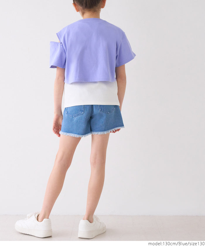 Kids Personalized Ripped Denim Shorts