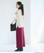 Angora touch boat neck rib knit