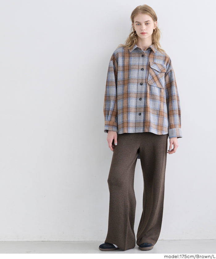 Easy knit wide pants