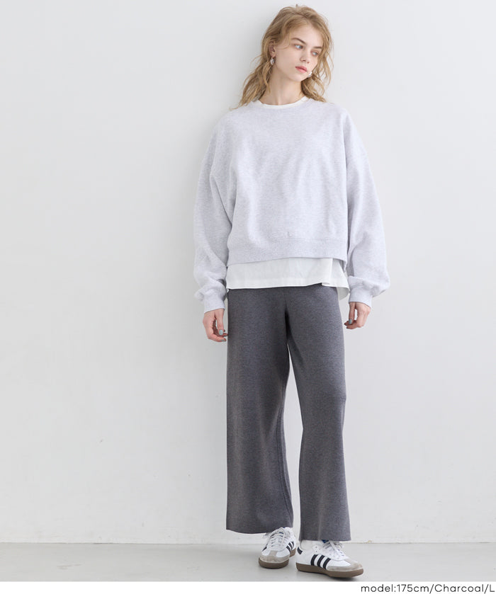 Easy knit wide pants