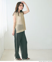 Classic Hole Sheer Sleeveless Tank Top