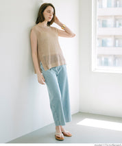 Classic Hole Sheer Sleeveless Tank Top