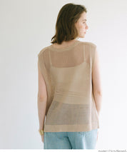 Classic Hole Sheer Sleeveless Tank Top