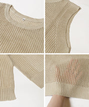 Classic Hole Sheer Sleeveless Tank Top