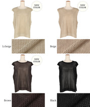 Classic Hole Sheer Sleeveless Tank Top