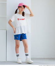 Children's lotus leaf patchwork short-sleeved top