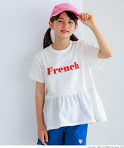 Children's lotus leaf patchwork short-sleeved top