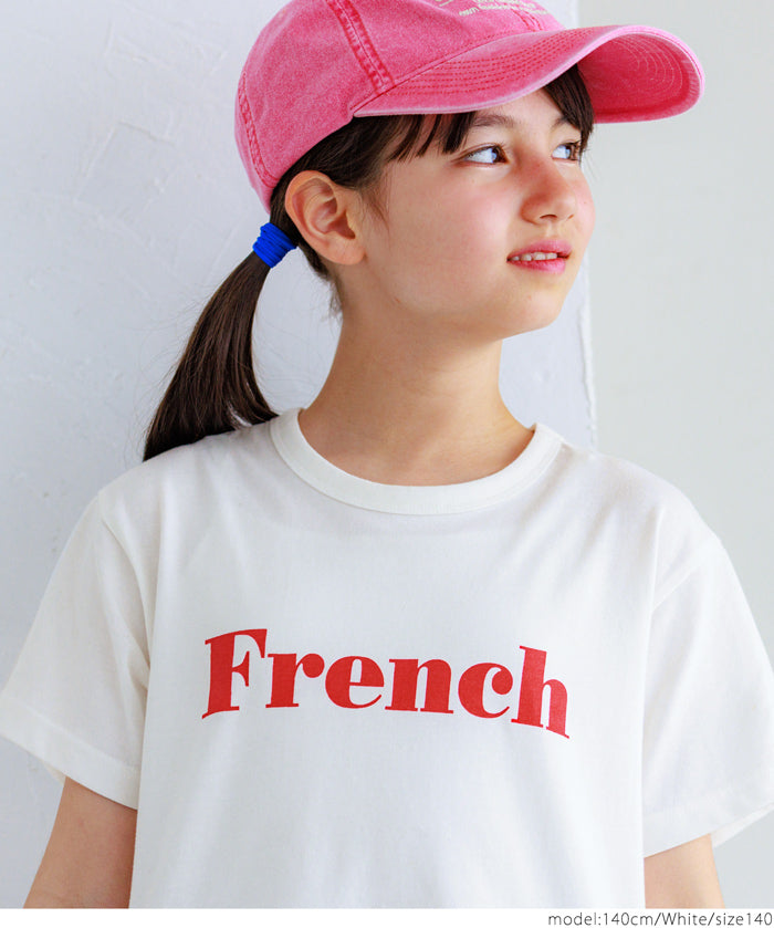 Children's lotus leaf patchwork short-sleeved top