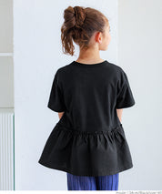 Children's lotus leaf patchwork short-sleeved top