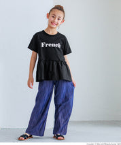 Children's lotus leaf patchwork short-sleeved top