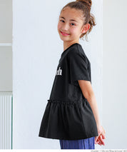 Children's lotus leaf patchwork short-sleeved top