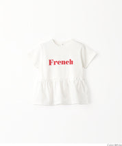 Children's lotus leaf patchwork short-sleeved top