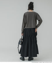 Puff sleeve logo T-shirt