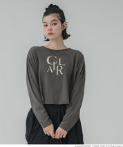 Puff sleeve logo T-shirt