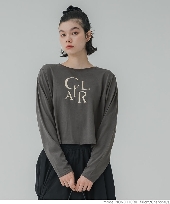 Puff sleeve logo T-shirt