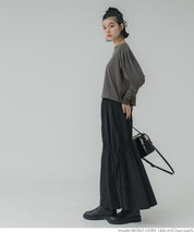 Puff sleeve logo T-shirt