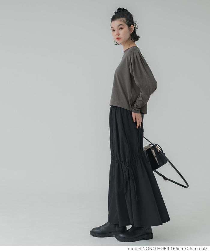 Puff sleeve logo T-shirt