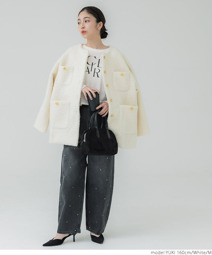 Puff sleeve logo T-shirt