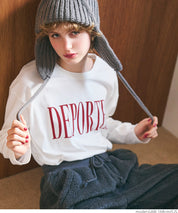 Tail cut assorted print cotton long sleeve T-shirt