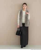 Japanese style luxurious fur vest