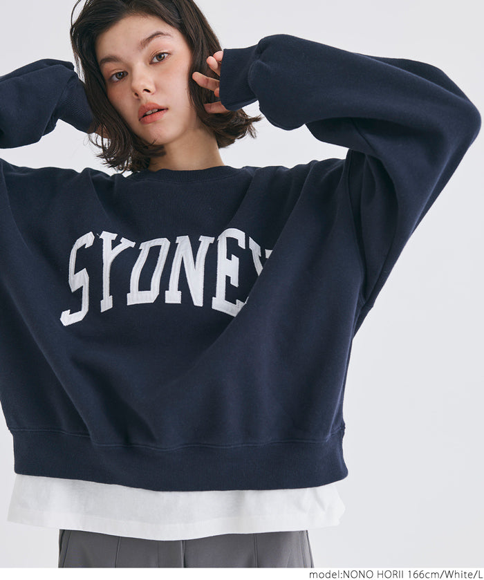 Side slit layered cotton T-shirt