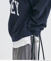 Side slit layered cotton T-shirt