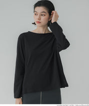 Side slit layered cotton T-shirt